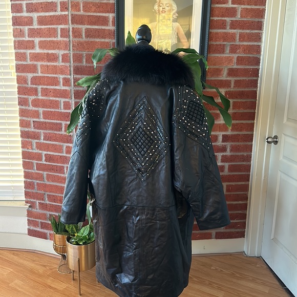 Vintage Fur and leather coat - Picture 4 of 5